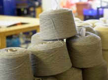 Fresh spun Jämtlands wool at Ullforum